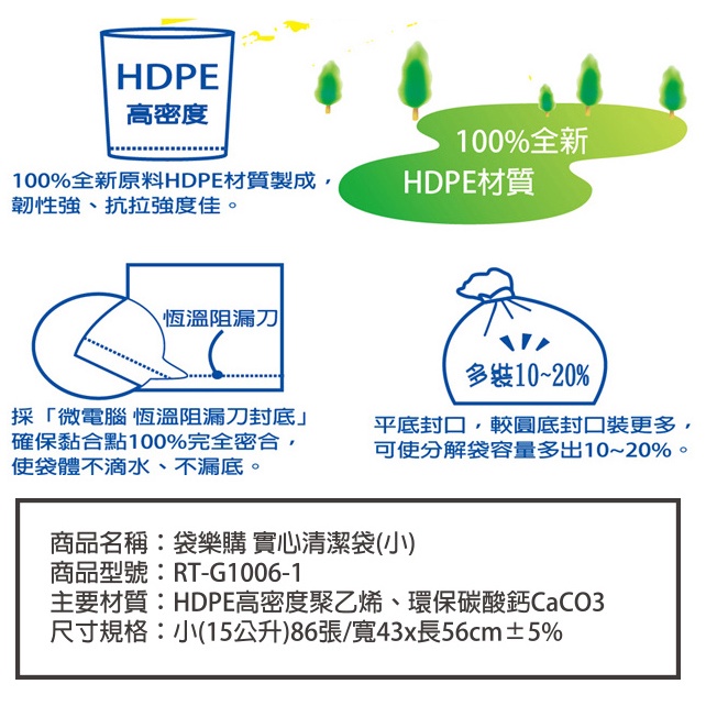 【袋樂購】RT-G1006-1 實心清潔袋(小), , large