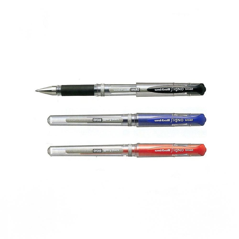 【三菱Uni】粗字中性筆 1.0mm 2支入/組 UM-153(黑/紅/藍)  -  多款可選, , large