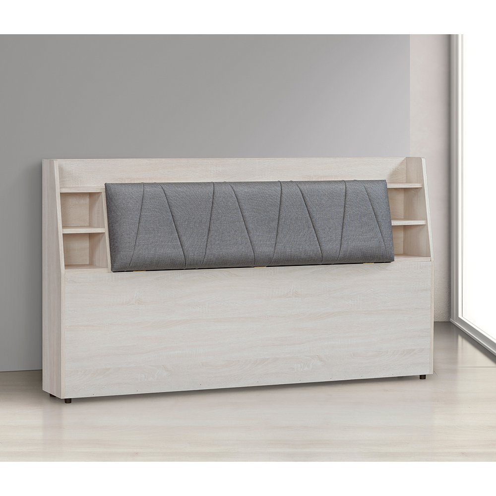 【唯熙傢俱】伊格鋼刷白６尺床頭箱, , large