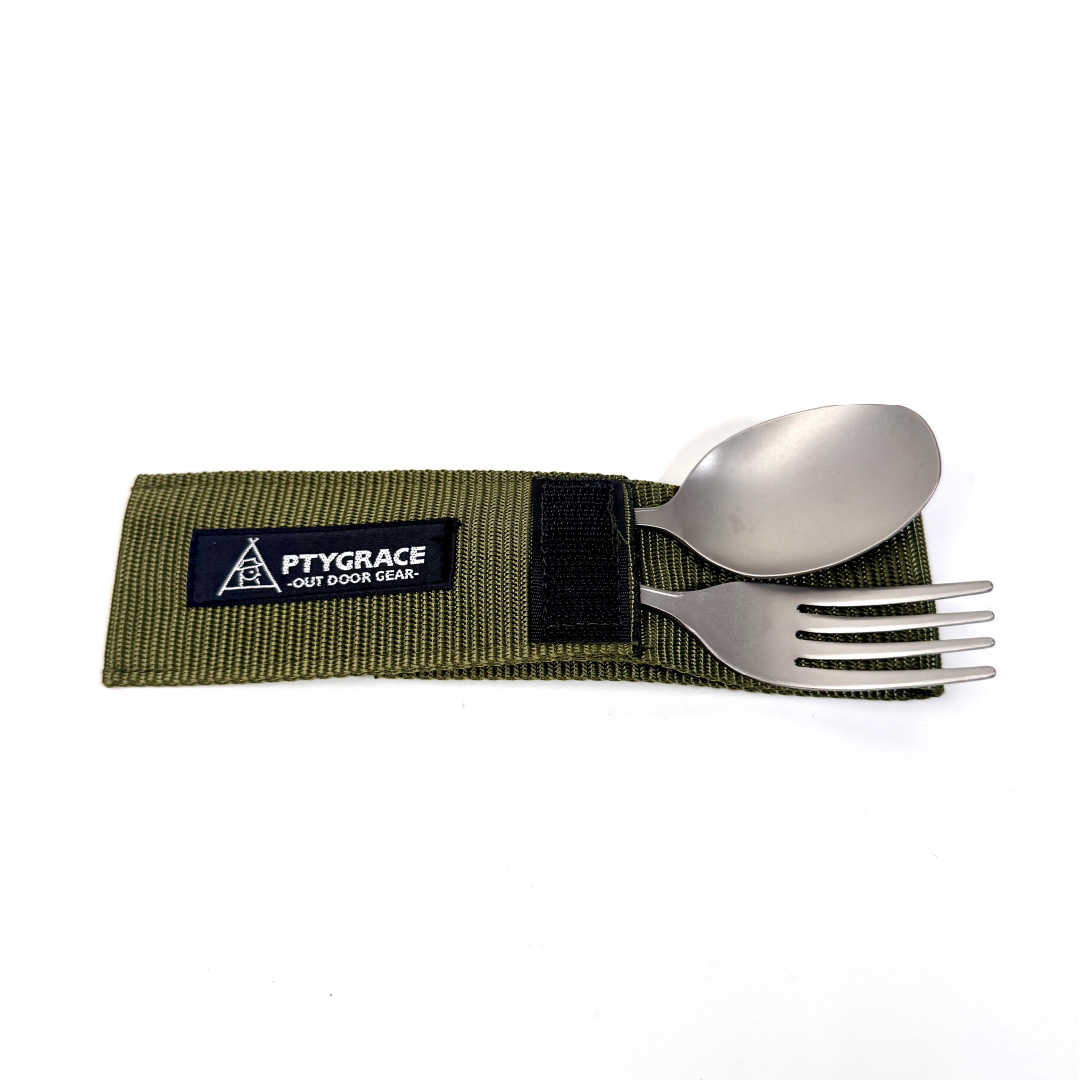 titanium spoon & fork set, , large