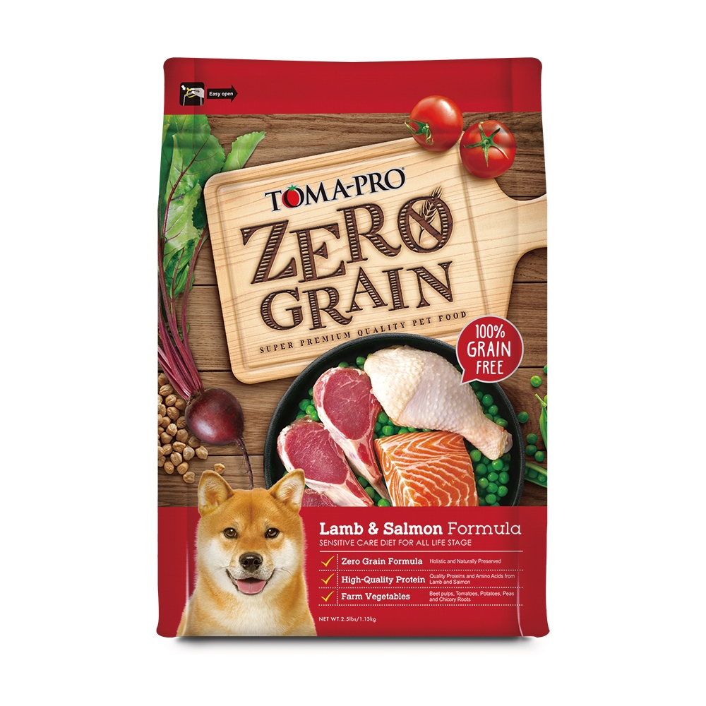 【優格】零穀 全齡犬飼料 羊肉+鮭魚 敏感配方2.5磅, , large