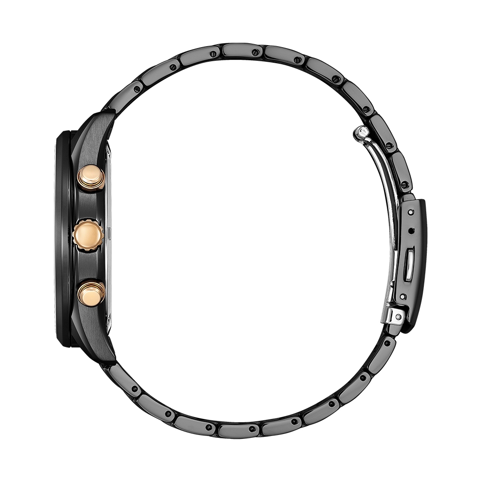 CITIZEN 星辰 亞洲限定款 森林綠 光動能三眼計時手錶-42mm AT2576-50X, , large