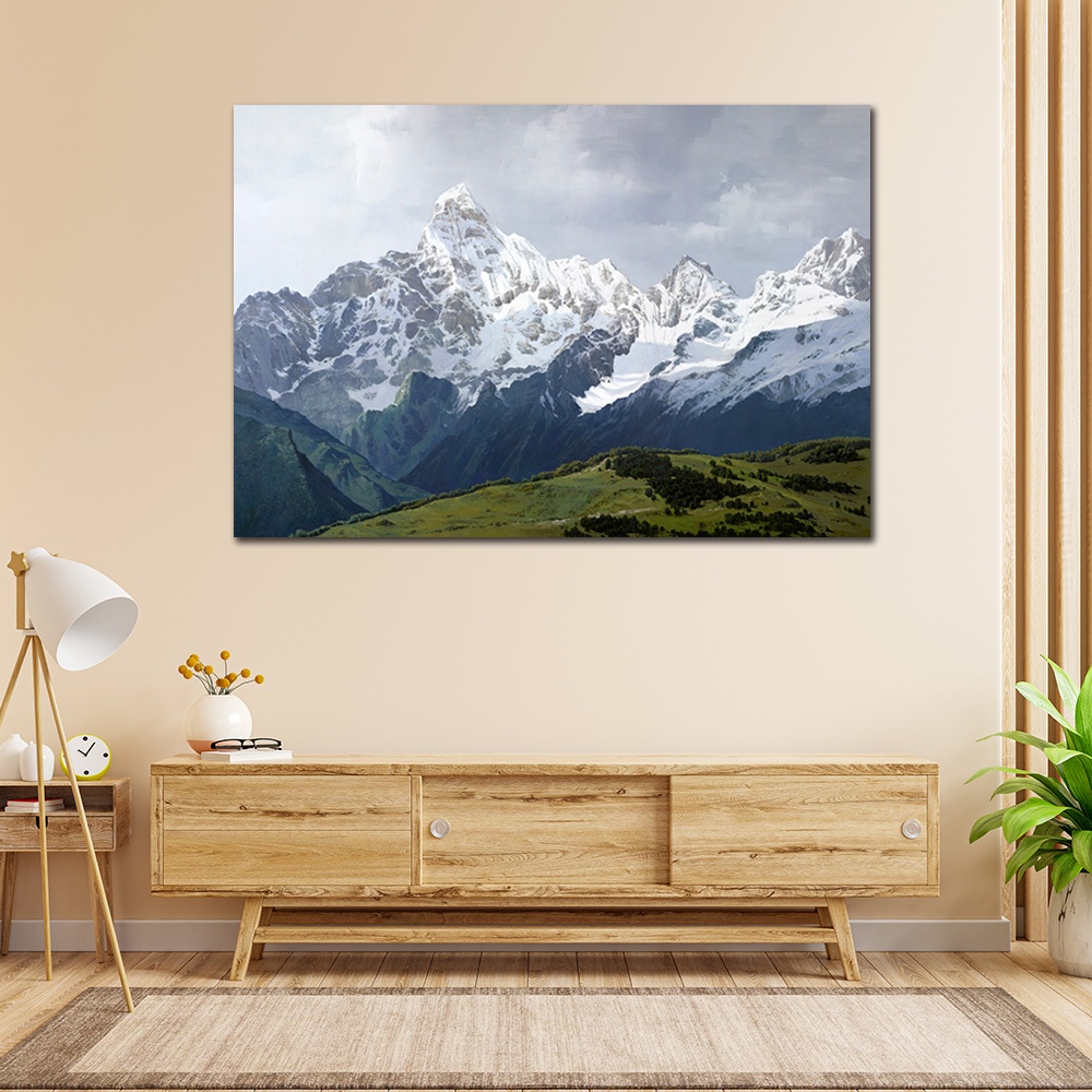 【御畫房】聖母峰 國家一級畫師手繪油畫60&times;90cm(VF-88), , large