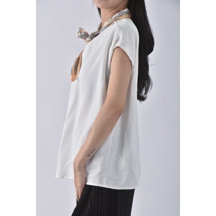 (XL) 紋路白色上衣二手衣, , large