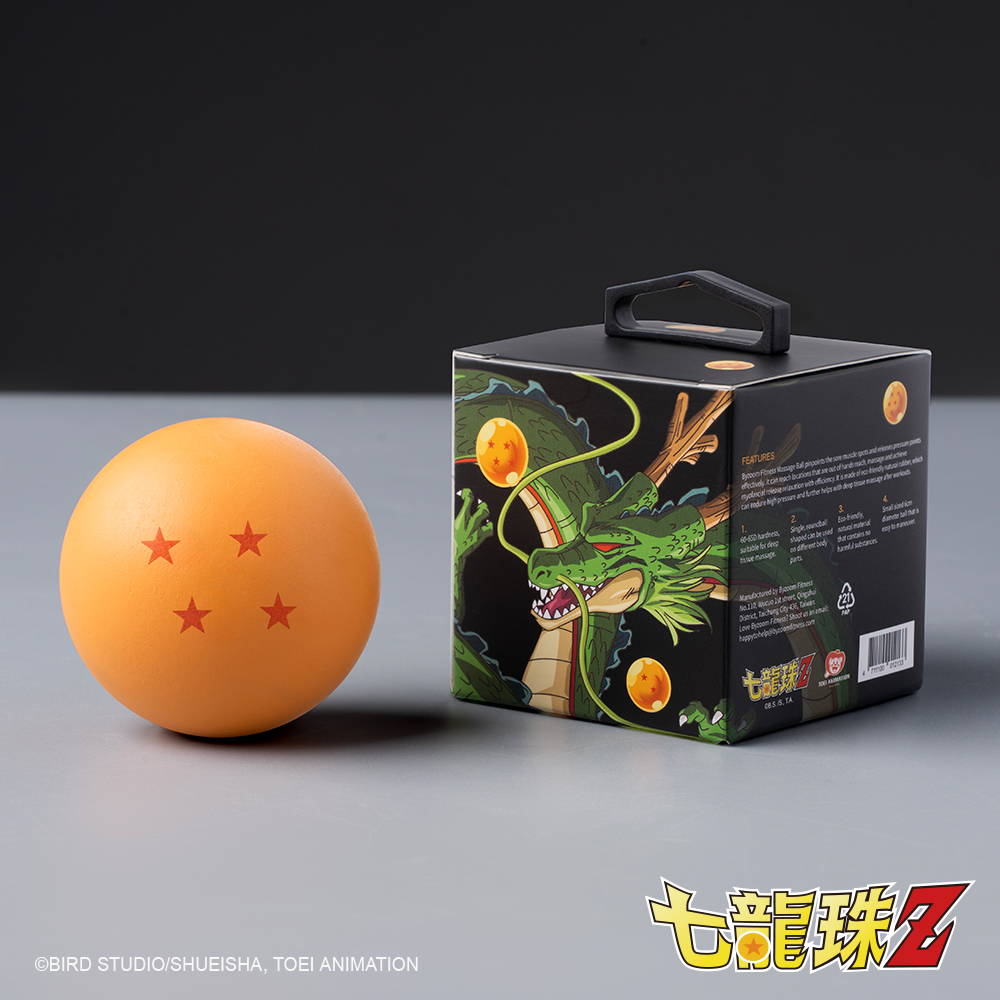【BYZOOM FITNESS】七龍珠Z 四星龍珠 天然橡膠按摩球, , large