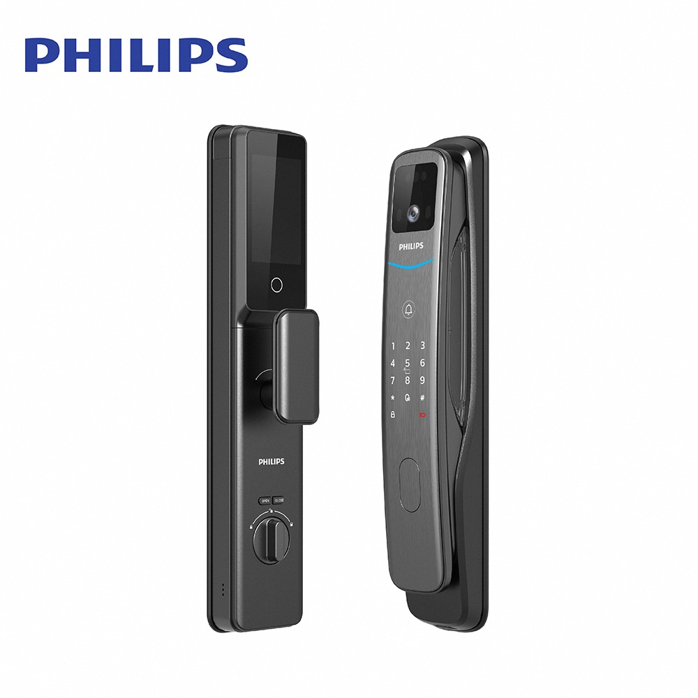 PHILIPS 飛利浦 EasyKey702-FVP 人臉可視智能門鎖-曜石黑(含基本安裝), , large