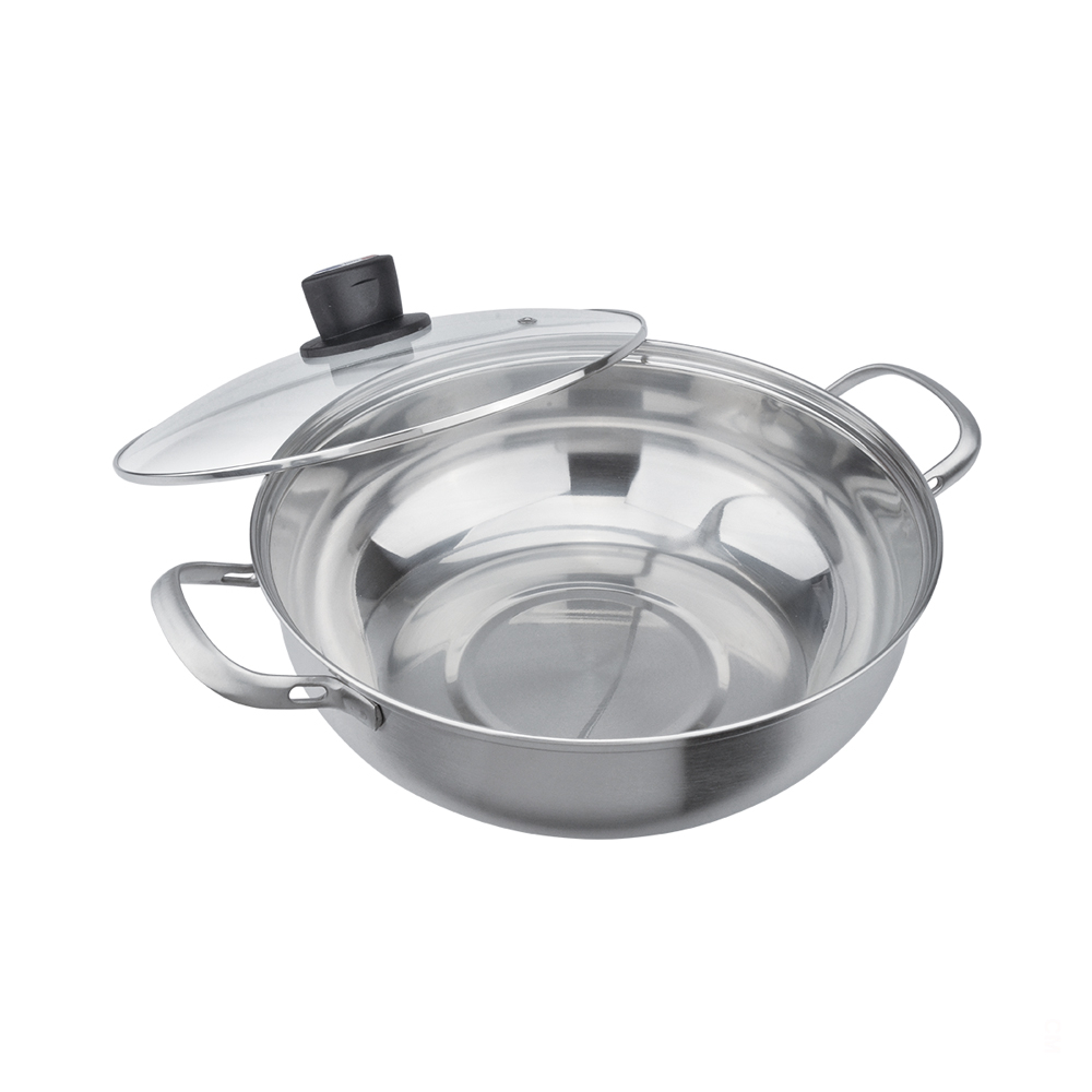 CLARE 可蕾爾 晶鑽304不鏽鋼萬用鍋厚0.6mm附蓋 28cm-Leidea樂德兒, , large
