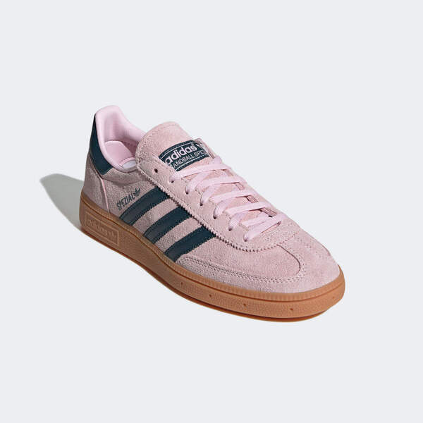 Kixpress-Adidas Handball Spezial W 女 休閒鞋 經典 復古 麂皮 三葉草 粉紅 深藍 [IF6561], , large
