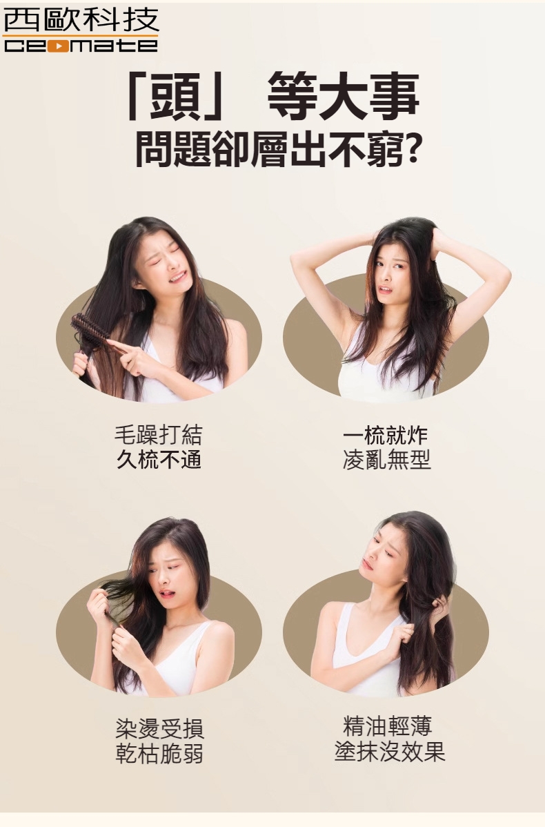 【西歐科技】頭皮霧化護髮養髮電動噴霧按摩梳 CME-CD01, , large