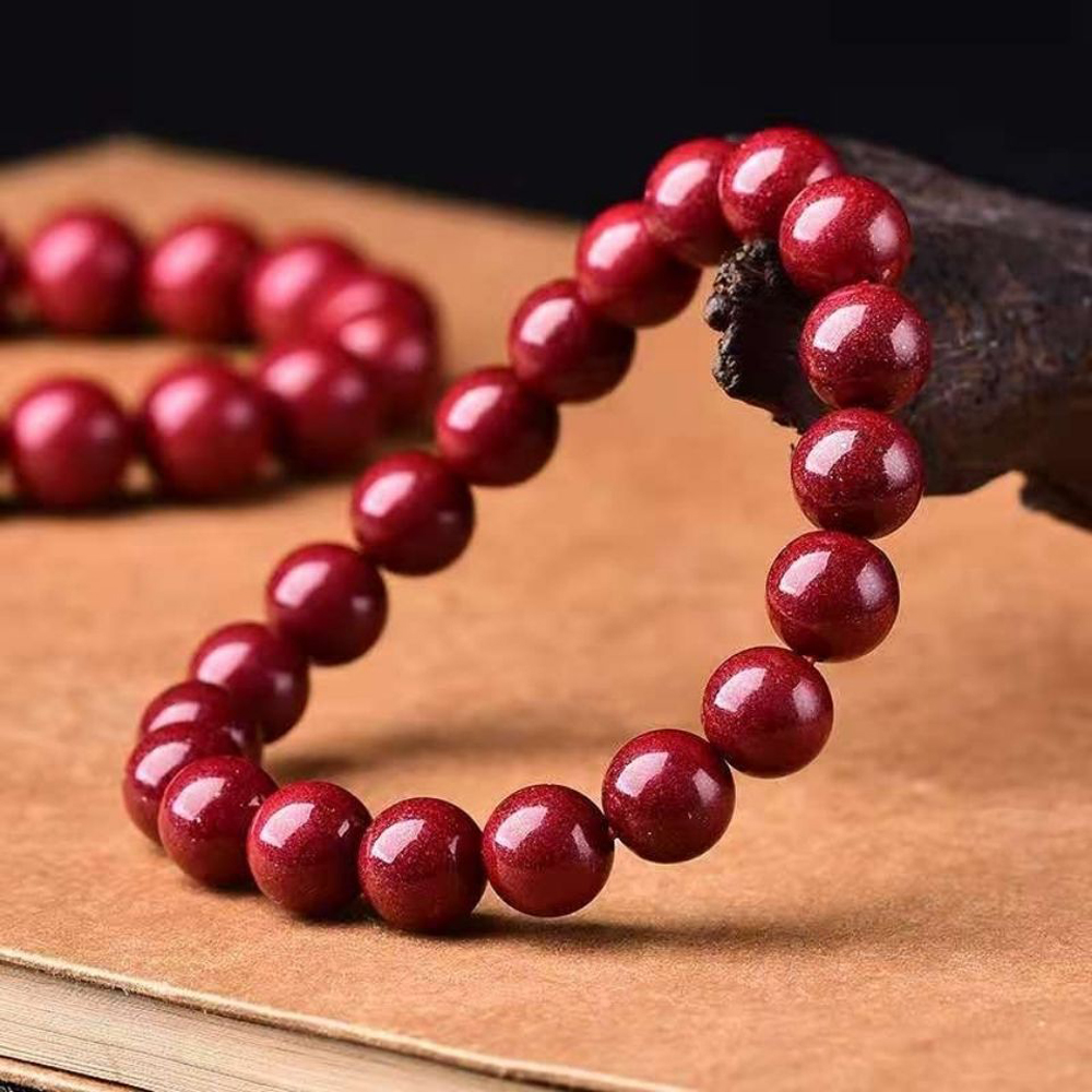紫金砂【朱砂手鍊】保證朱砂製作 古色古香 絕色動人 佩戴氣質滿分 一來招好運 二來招人氣 深藏不漏的內涵 送禮很有感, , large