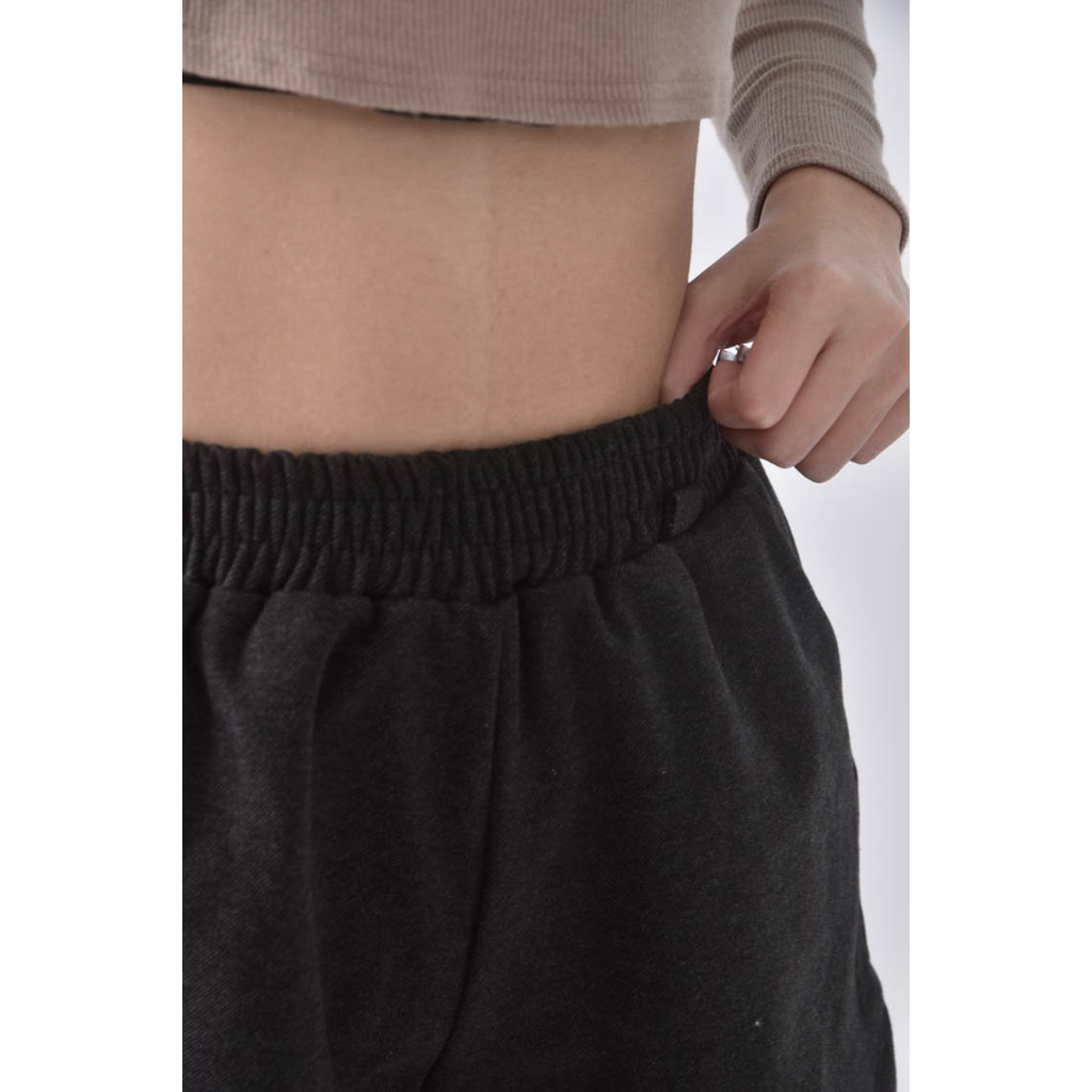 (XL) 高腰運動素面灰色短褲二手衣, , large