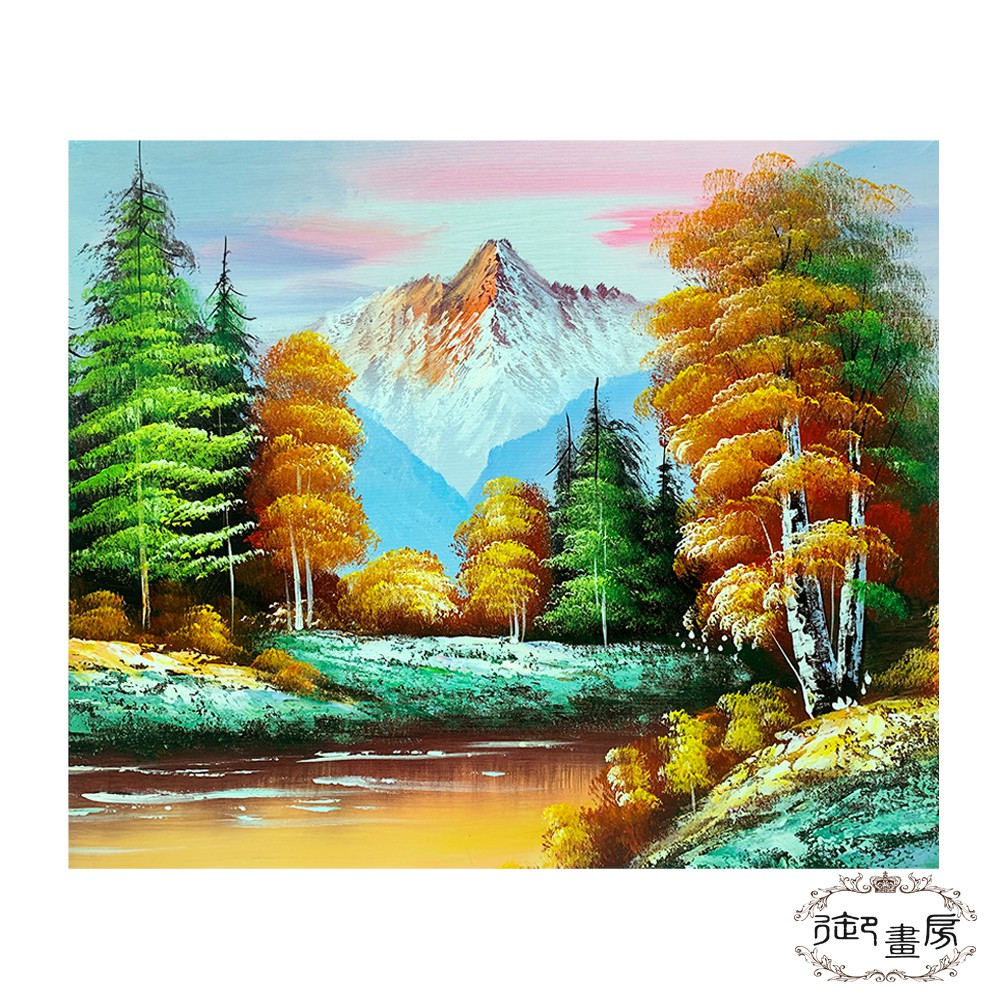 【御畫房】 手繪無框油畫 春色滿園 50x60cm