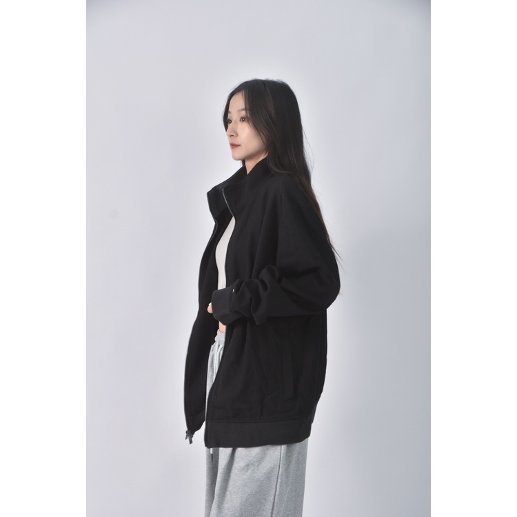 (XL) tommy hilfiger高領拉鍊黑色外套二手衣, , large