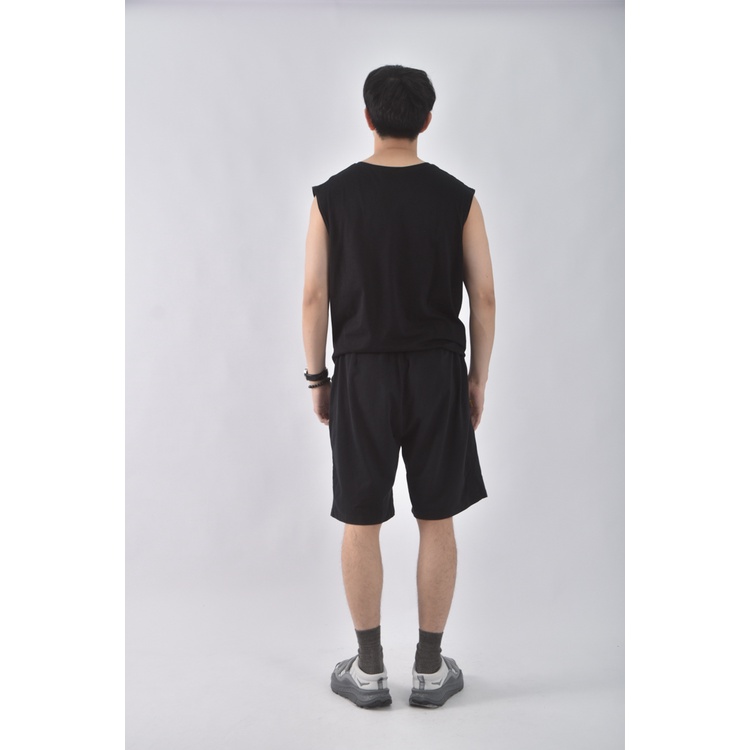(S) 【范姜彥豐私服】boy london高腰男裝運動棉質素面黑色短褲二手衣, , large