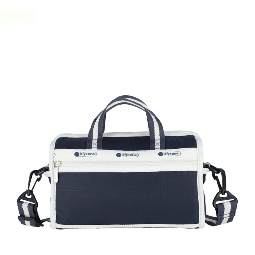 Lesportsac MINI DUFFEL CROSSBODY 迷你筒狀肩背包 -滾邊深海藍, , large