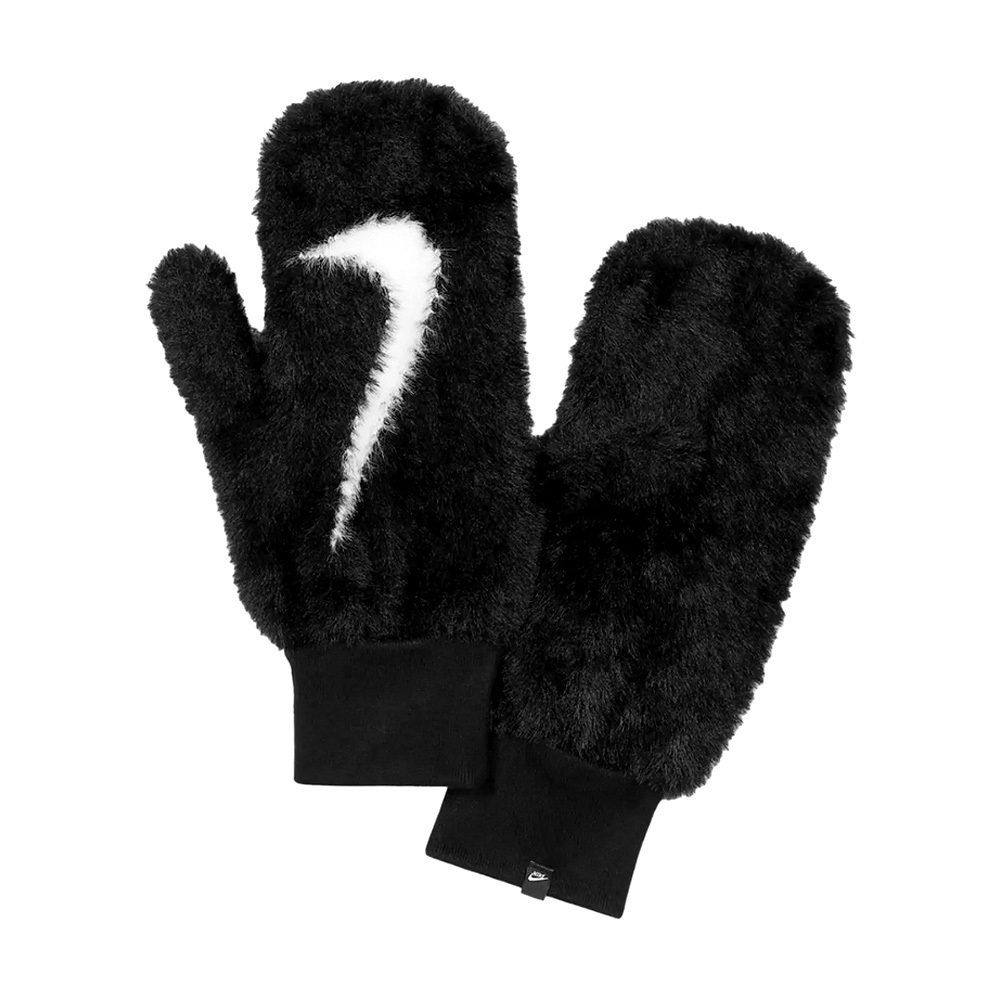 NIKE PLUSH KNIT 絨毛連指手套 保暖手套 連指手套 簡約 時尚 防寒 保暖 毛絨 針織 舒適 溫暖 黑