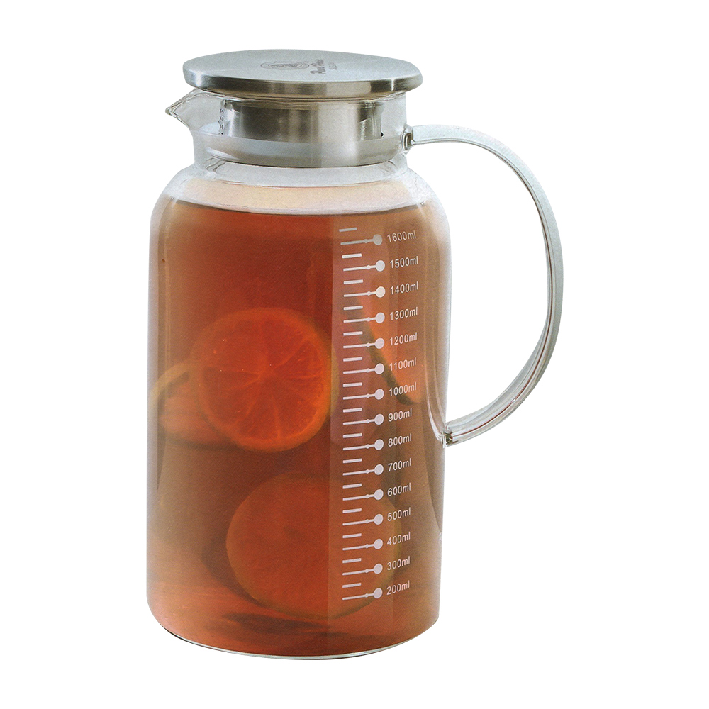 寶馬牌圓型多功能雙用玻璃壺-1600ml-1入, , large