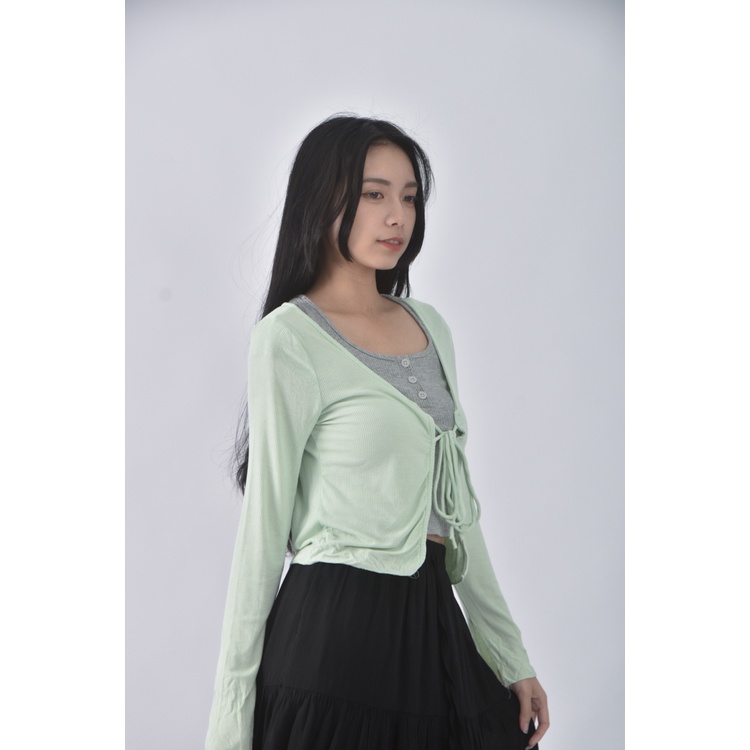 (S) 【安于晴Charlene私服】z y k j質感綠色罩衫二手衣, , large