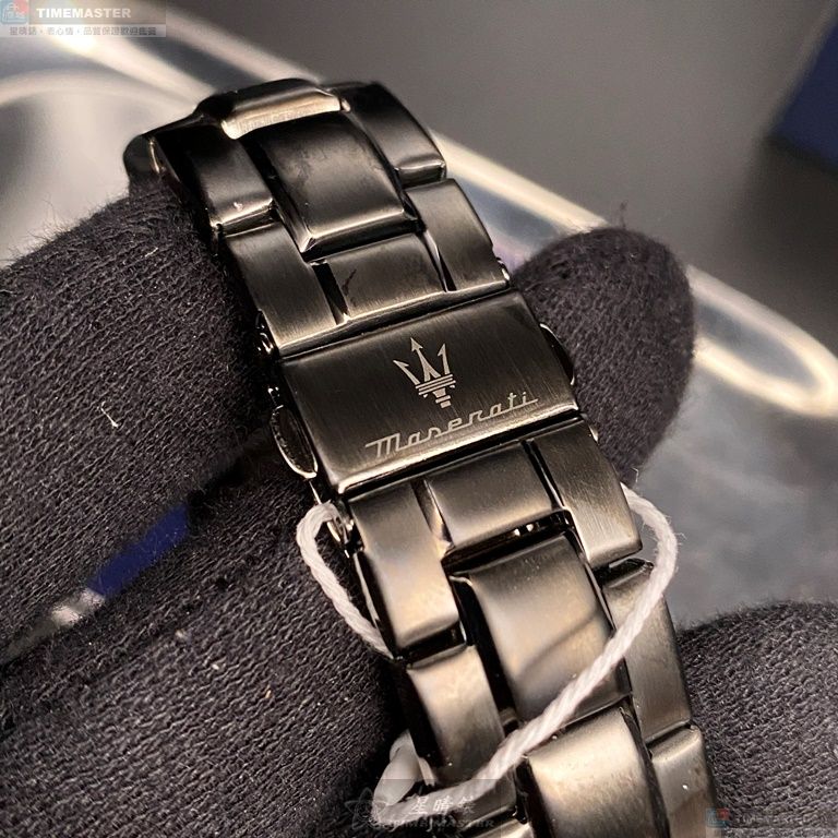 [星晴錶業]MASERATI手錶,44mm,R8853121008黑色錶面黑錶殼深黑色精鋼錶帶款, , large