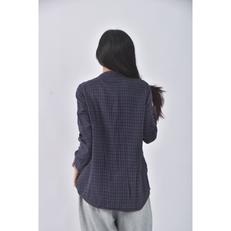 (M) beaumont carr棉質純棉格紋綠色襯衫上衣二手衣, , large