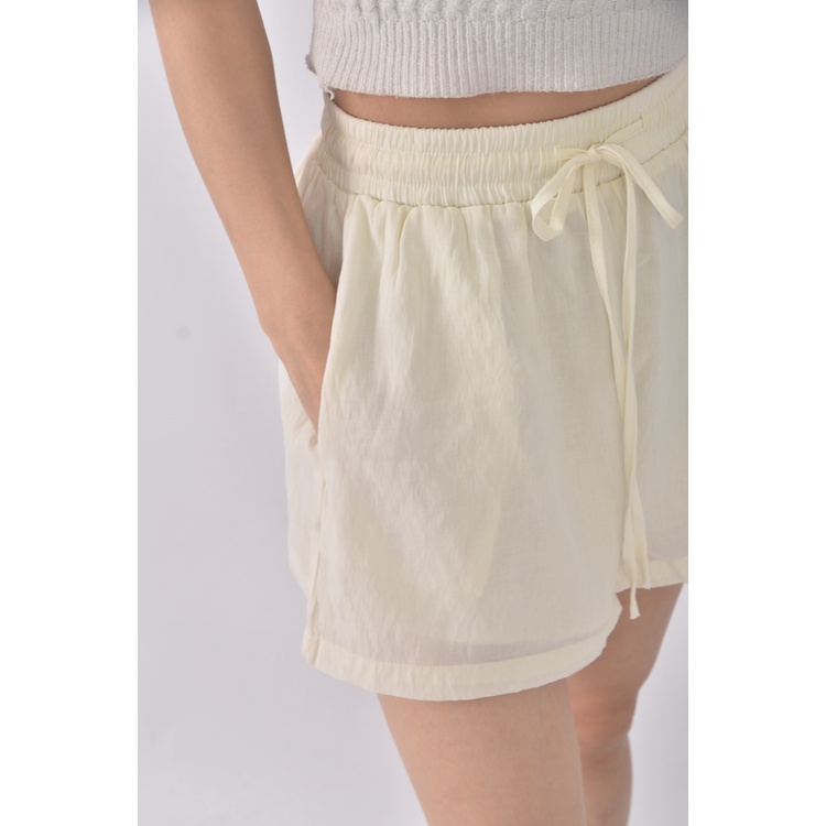 (S) 高腰質感白色短褲二手衣, , large