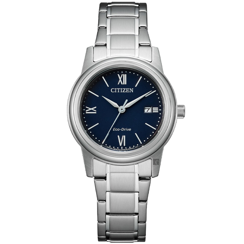 CITIZEN 星辰 光動能城市女錶-藍 FE1220-89L, , large