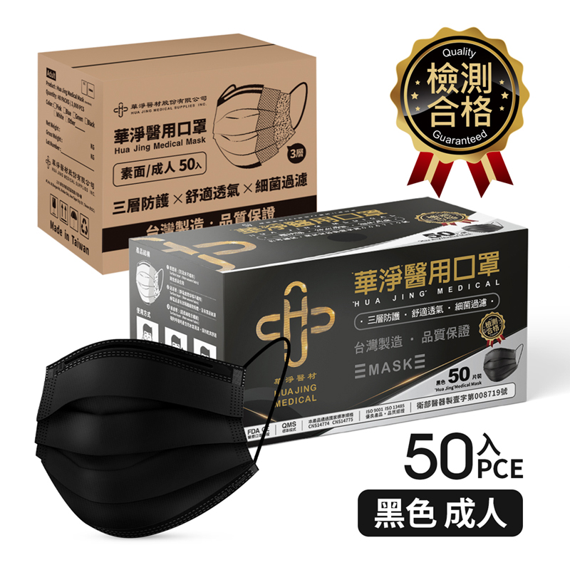 Medical Face Mask  For  Adults- Blacks, , large