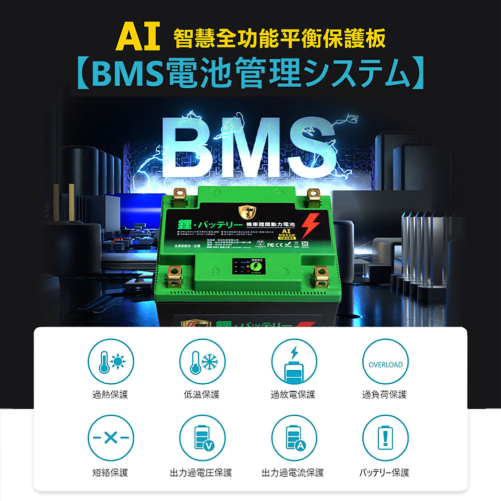 【KOTSURU】MP-30│重機專用│8馬赫 鉛轉鋰超動力機車電瓶 鋰鐵啟動電池 12V 500CCA, , large
