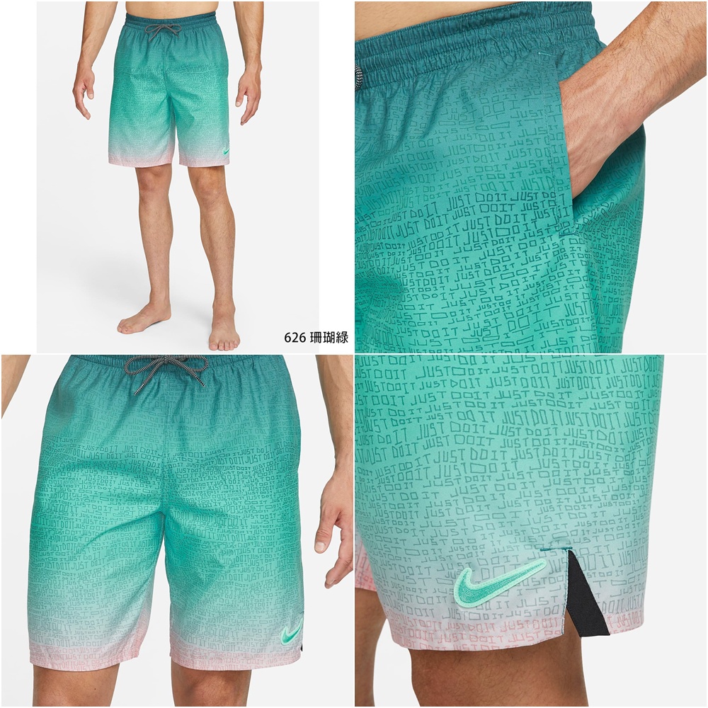 出清 NIKE JDI FADE 成人男性九吋海灘褲 沙灘褲 DRI-FIT速乾 透氣 NESSC478 【樂買網】, , large