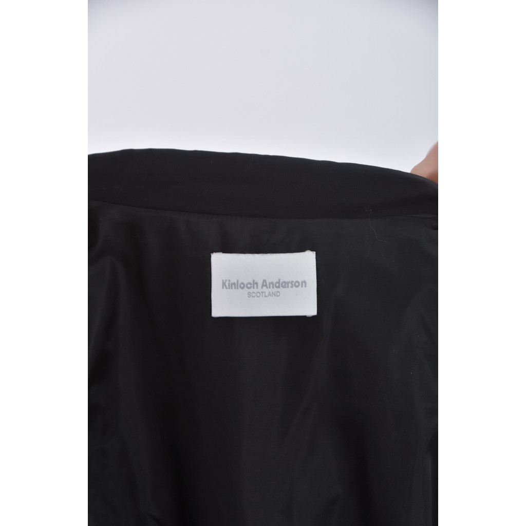 (S) kinloch anderson西裝棉質排扣黑色外套二手衣, , large