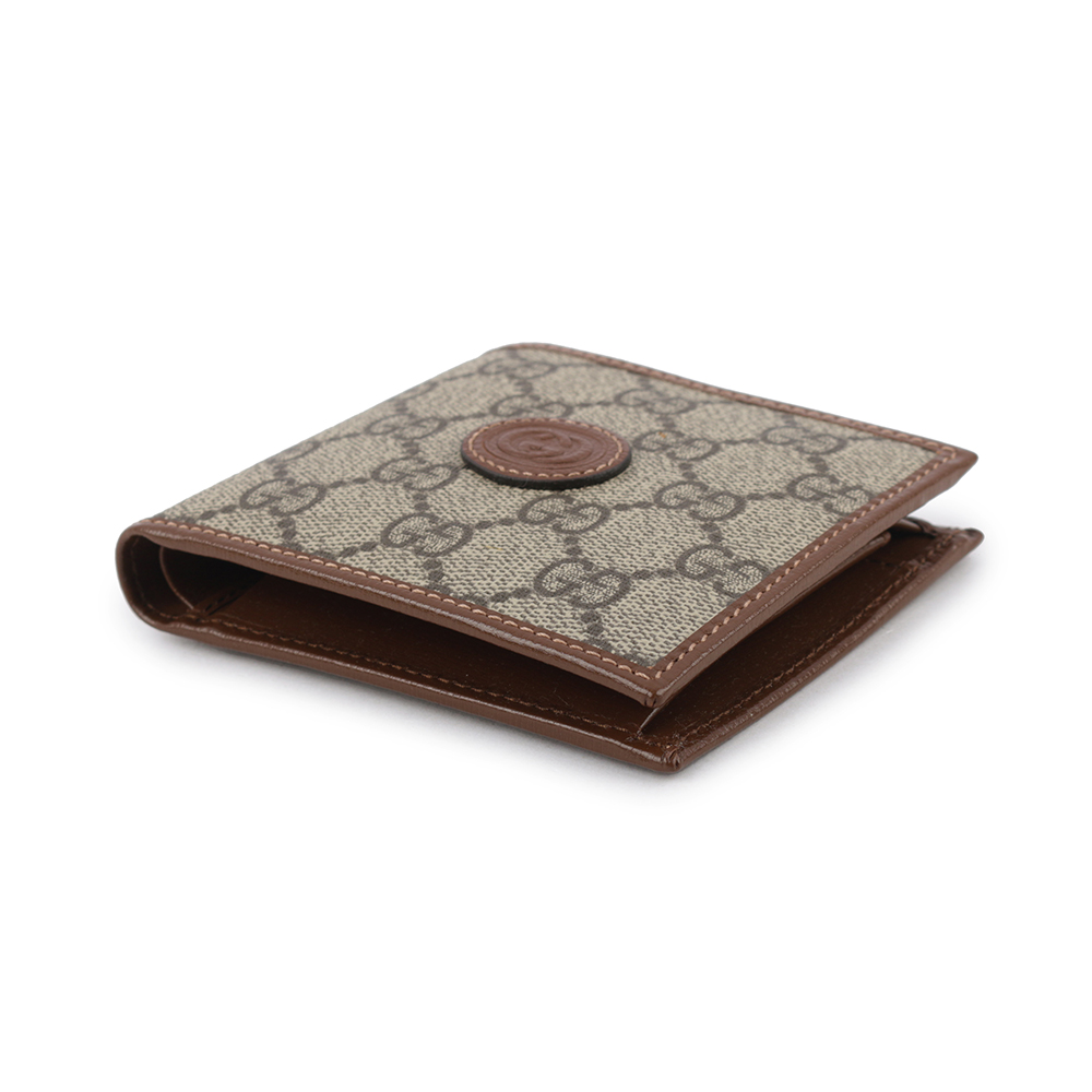 GUCCI Interlocking G Logo 對開零錢袋短夾/棕色, , large