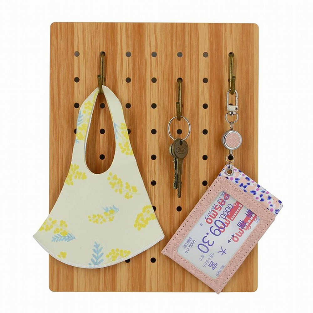 *需預訂【KING JIM】HARU PEGGY 個人磁力洞洞板置物箱 S號(PGH150)木紋, , large