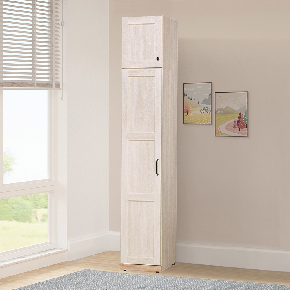 【唯熙傢俱】查理白橡色1.3x7尺左衣櫃, , large