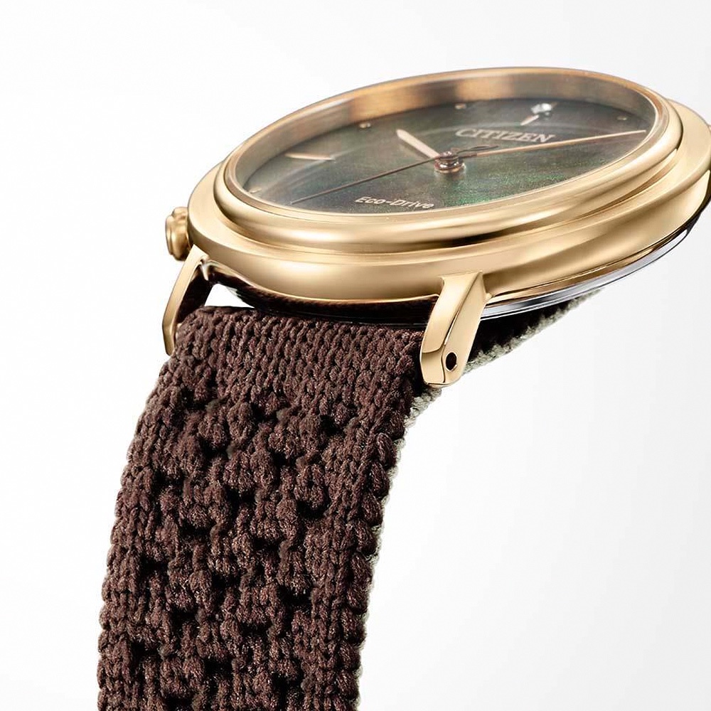 CITIZEN 星辰 L系列 廣告款 光動能女錶 套錶 EM1003-48X, , large