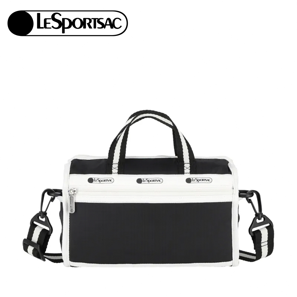 |快速出貨|Lesportsac MINI DUFFEL CROSSBODY 迷你筒狀肩背包 -滾邊夜幕黑, , large