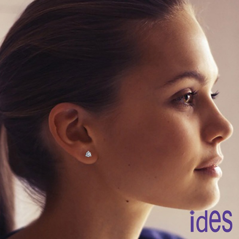 [ides愛蒂思]單顆系列經典款30分F/VS1八心八箭極優EX車工鑽石耳環3選1（單支）, , large