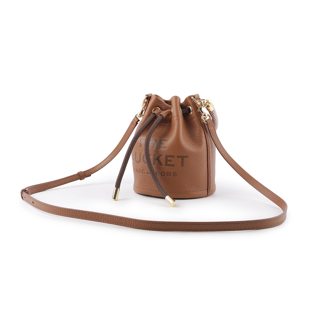 MARC JACOBS The Bucket Bag Logo 壓印二用迷你水桶包/堅果棕, , large
