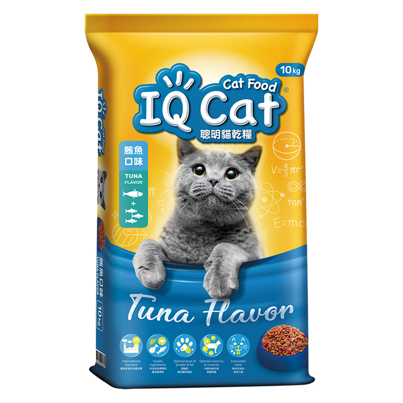 【IQ Cat 聰明貓】乾貓糧10kg-鮪魚口味, , large