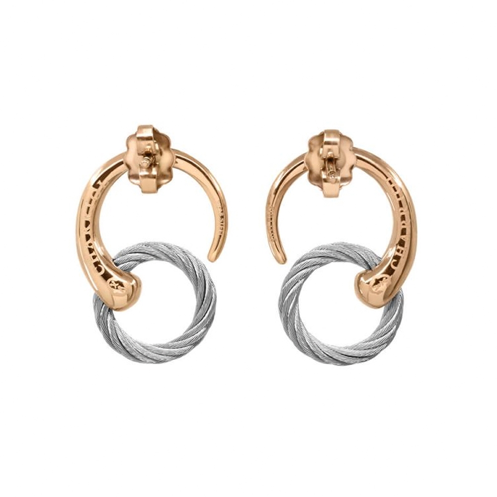 CHARRIOL 夏利豪 INFINITY ZEN 鋼索耳環 送禮推薦 03-102-1232-0