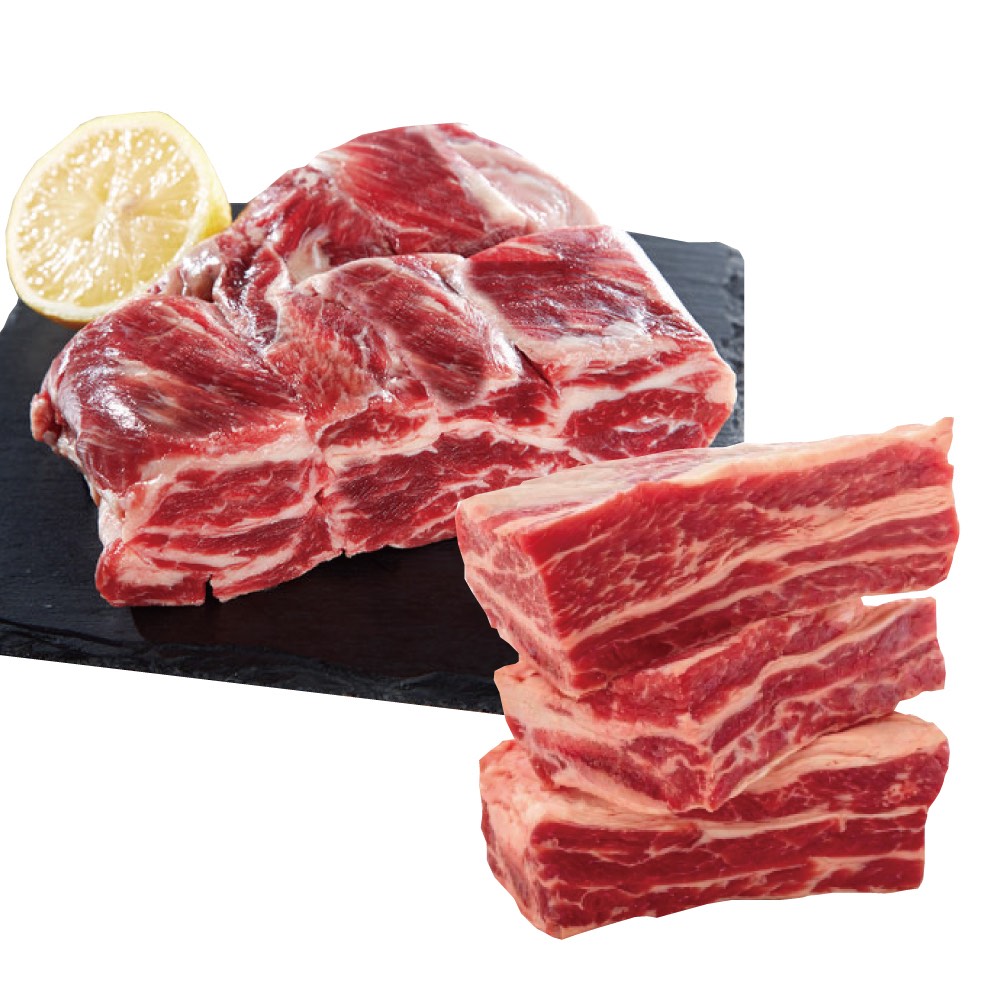 豪鮮牛肉 南美草原之心天然牛肋條切段1包(500g/包)_任選, , large