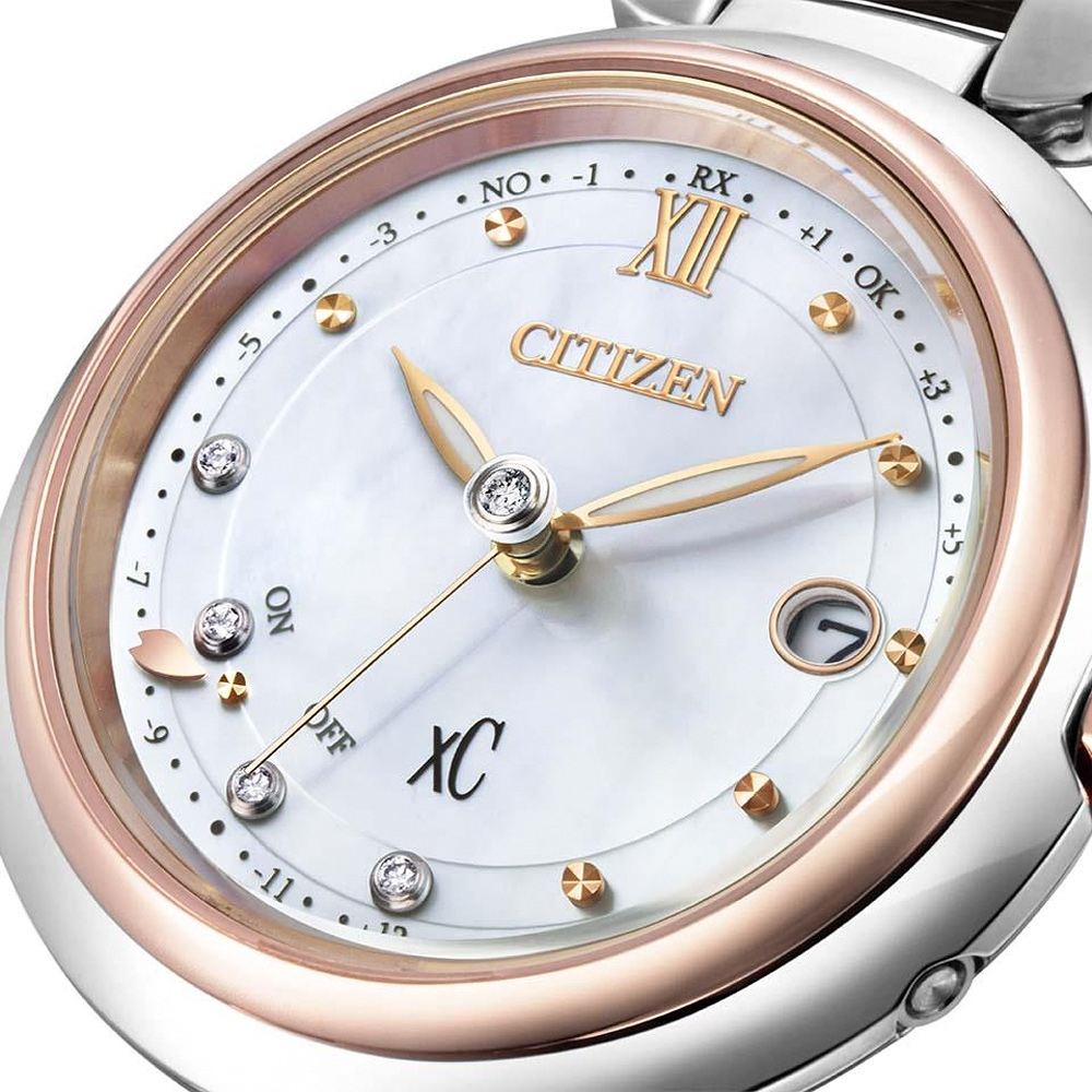 CITIZEN 星辰 XC 心蕊 輕奢限定版 鈦金屬 光動能電波女錶-29mm ES9466-65W, , large