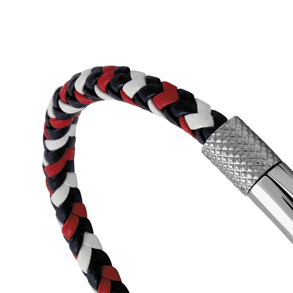 【快速出貨】法國 ROCHET Driver系列 編織皮革男士手環 HB1430199, , large