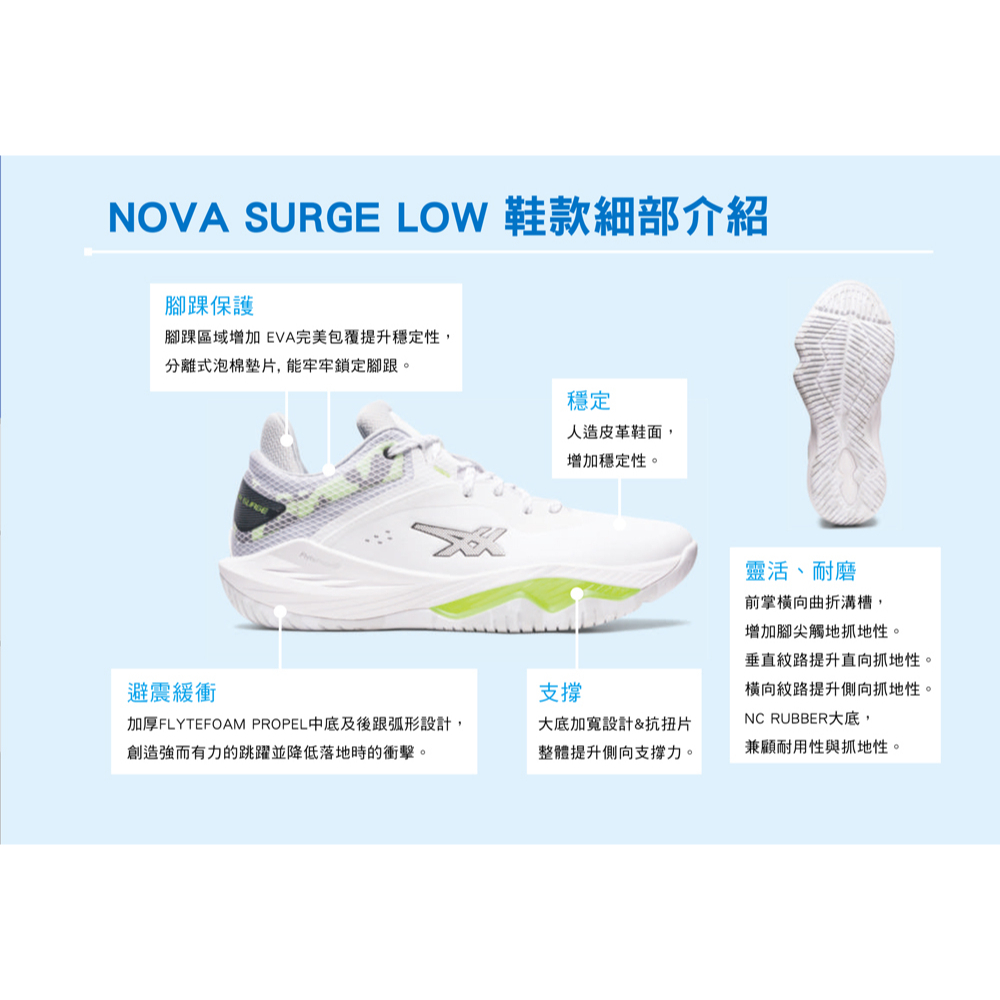 ASICS NOVA SURGE LOW 男籃球鞋 緩衝 彈跳型 耐磨 避震緩衝 1061A043 23SSO【樂買網】, , large