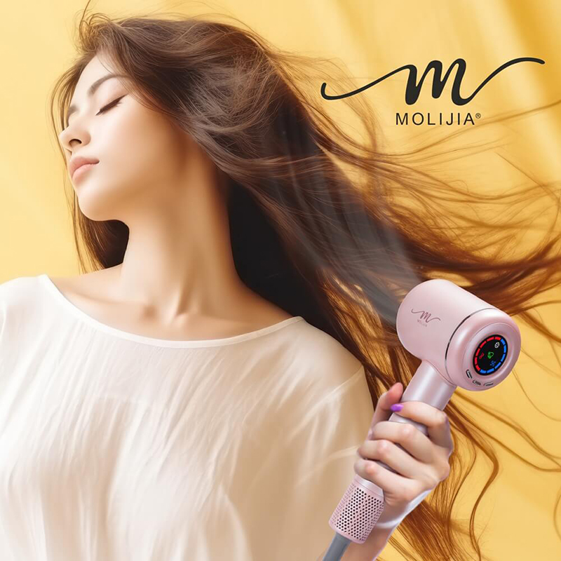 【MOLIJIA】M195 Negative Ion Constant Temperature High-Speed ​​Hair Dryer - Floral Pink, , large