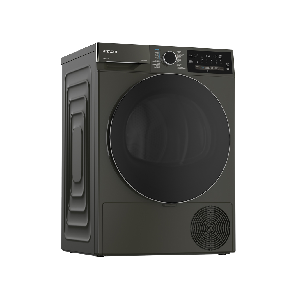 HITACHI 12kg Heat Pump Drum Dryer TD120XFVEM, , large