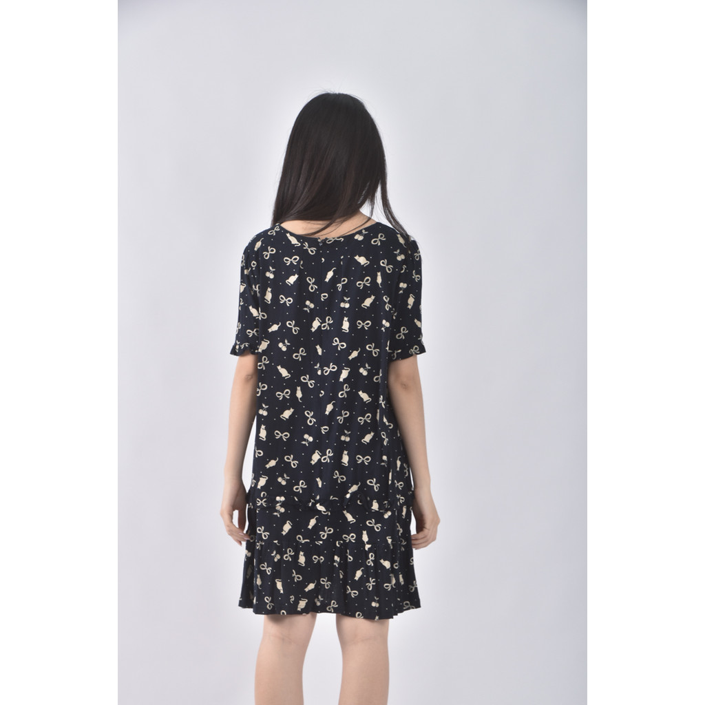 (L) rose tiara貓咪藍色洋裝二手衣, , large