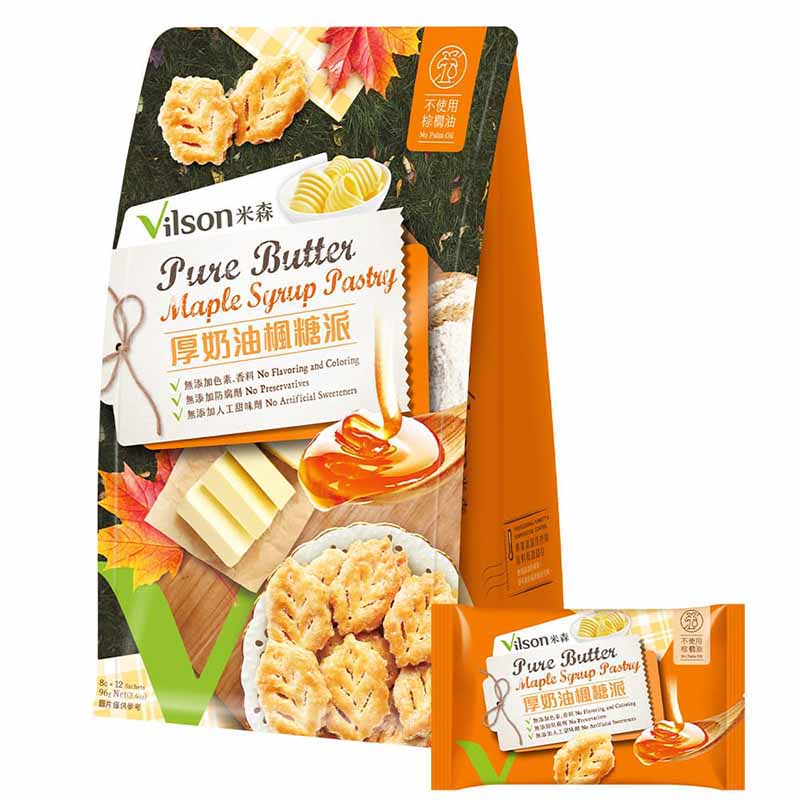【米森 vilson】Pure Butter Maple Syrup Pastry(8gx12包/袋), , large