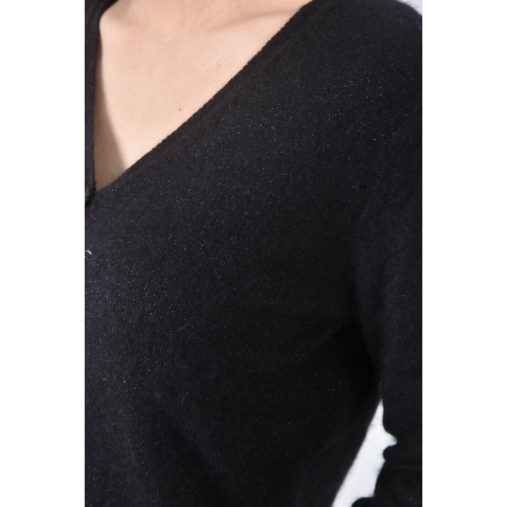 (S) 質感v領黑色外套二手衣, , large