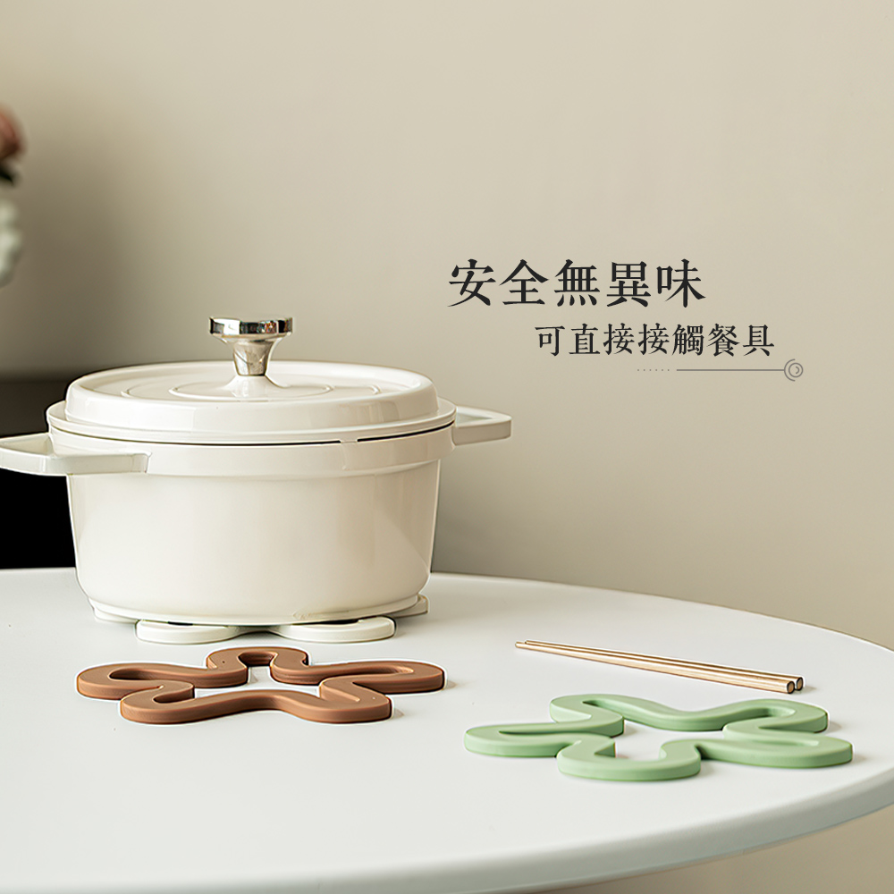 【上手家居】花朵矽膠隔熱墊-5入組-混色(矽膠墊/鍋墊/廚房隔熱墊/隔熱墊鍋墊), , large