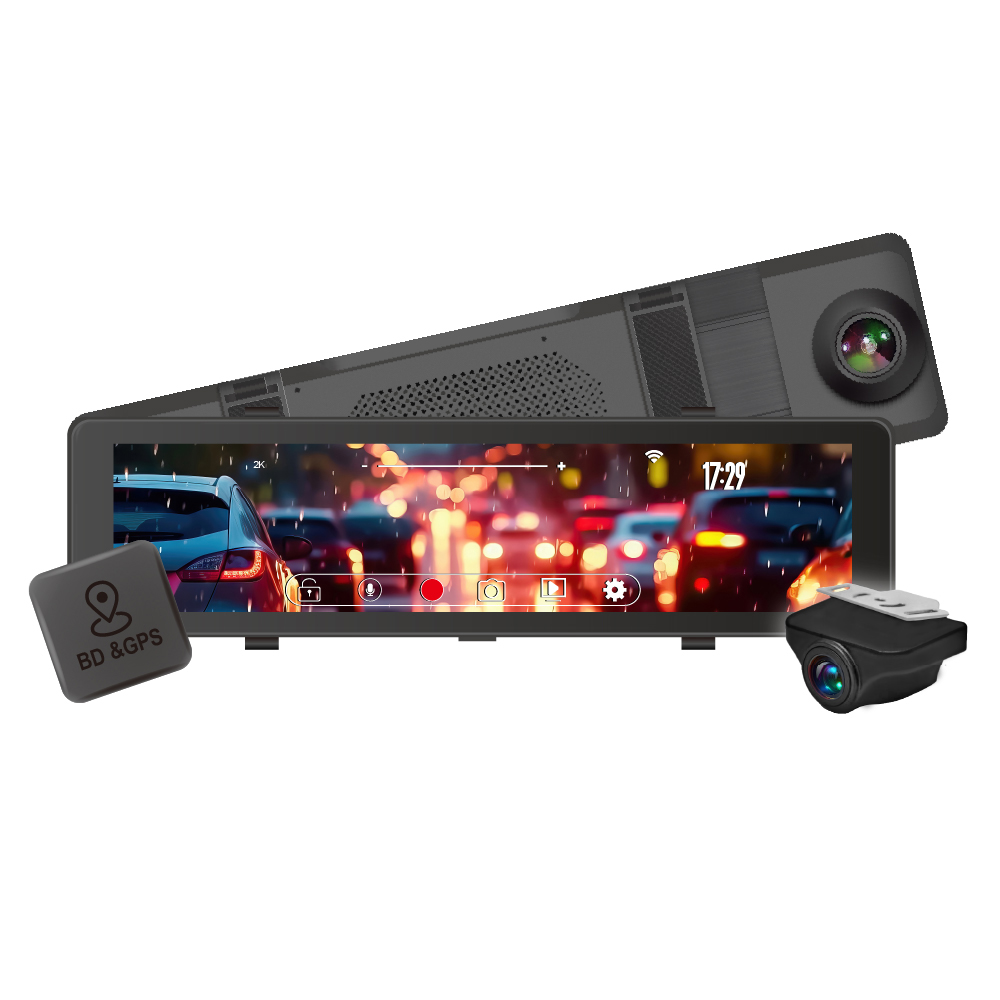 【PAIPAI拍拍】2K星光級WIFI+GPS雙鏡頭A550D流媒體OTA聲控行車記錄器(贈128G), , large